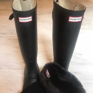 EUC Hunter Rainboots (with Faux Fur Inserts)
